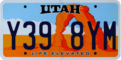 UT license plate Y398YM