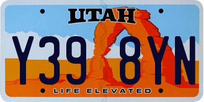 UT license plate Y398YN