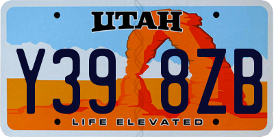 UT license plate Y398ZB