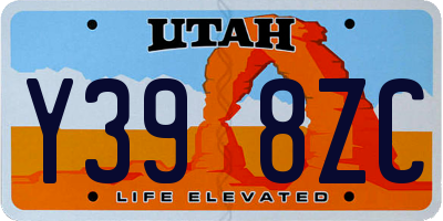 UT license plate Y398ZC