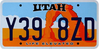 UT license plate Y398ZD