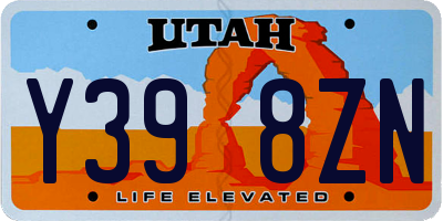 UT license plate Y398ZN
