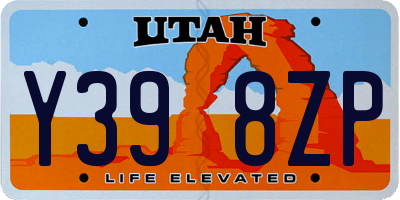 UT license plate Y398ZP