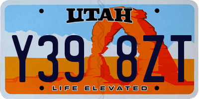 UT license plate Y398ZT