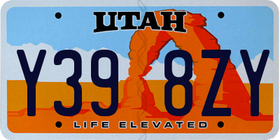 UT license plate Y398ZY