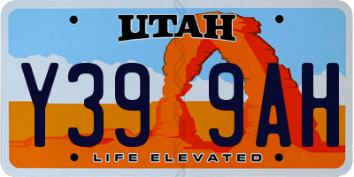 UT license plate Y399AH