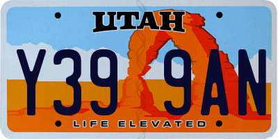 UT license plate Y399AN