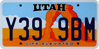 UT license plate Y399BM