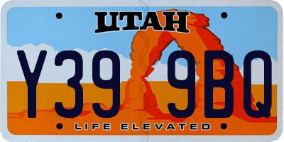UT license plate Y399BQ