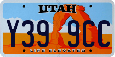 UT license plate Y399CC