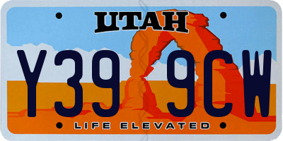 UT license plate Y399CW