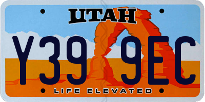 UT license plate Y399EC