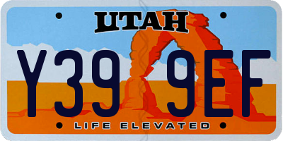 UT license plate Y399EF