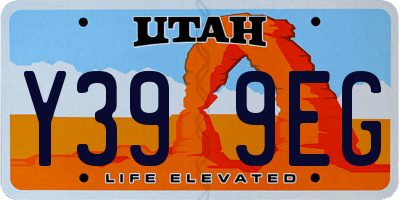 UT license plate Y399EG