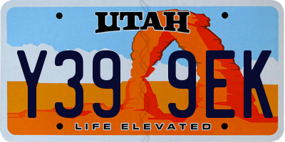UT license plate Y399EK