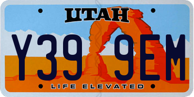 UT license plate Y399EM
