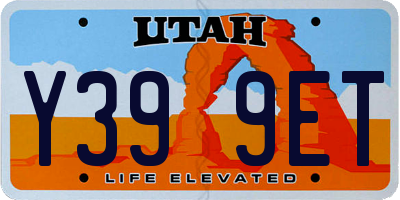 UT license plate Y399ET