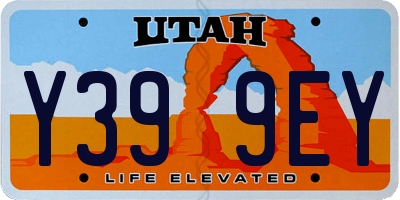 UT license plate Y399EY