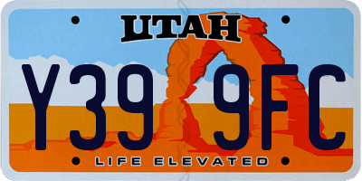 UT license plate Y399FC