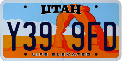 UT license plate Y399FD