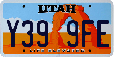 UT license plate Y399FE