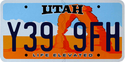 UT license plate Y399FH
