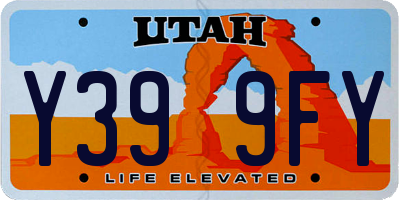 UT license plate Y399FY
