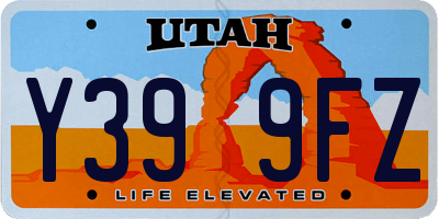 UT license plate Y399FZ