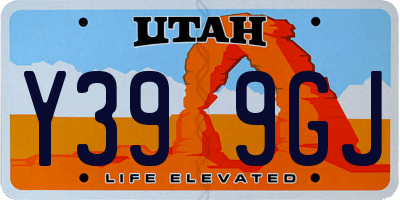 UT license plate Y399GJ