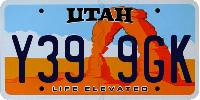 UT license plate Y399GK