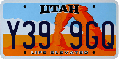 UT license plate Y399GQ