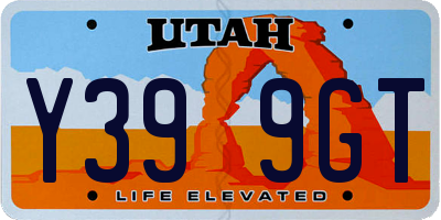 UT license plate Y399GT