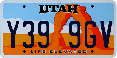 UT license plate Y399GV