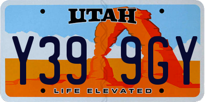 UT license plate Y399GY
