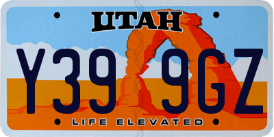 UT license plate Y399GZ
