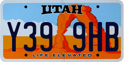UT license plate Y399HB