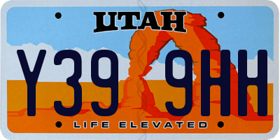 UT license plate Y399HH