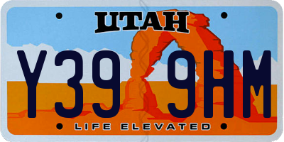 UT license plate Y399HM