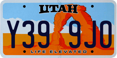 UT license plate Y399JO