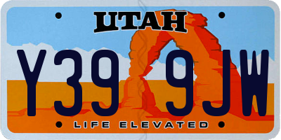 UT license plate Y399JW