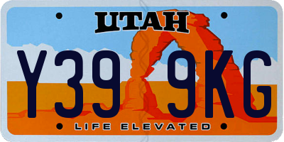 UT license plate Y399KG
