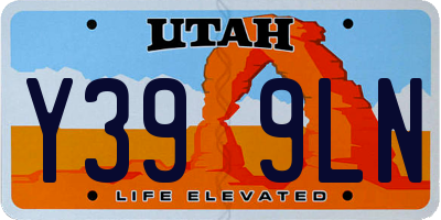 UT license plate Y399LN