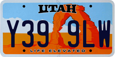UT license plate Y399LW