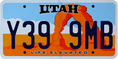 UT license plate Y399MB