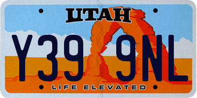 UT license plate Y399NL