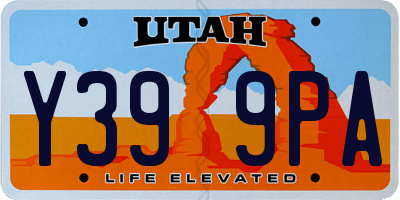 UT license plate Y399PA