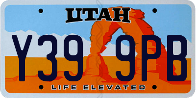 UT license plate Y399PB