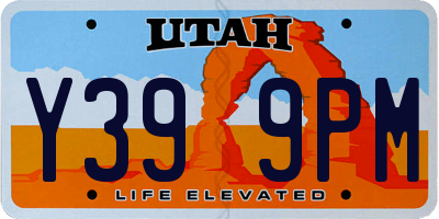 UT license plate Y399PM