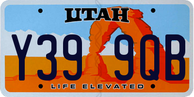 UT license plate Y399QB