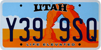 UT license plate Y399SQ